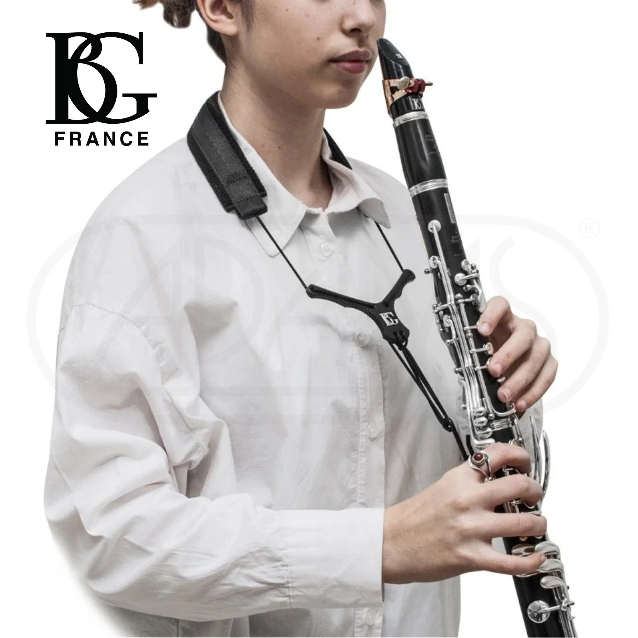  Dây đeo kèn Clarinet BG France NYLON ZEN ELASTIC STRAP C22YE 