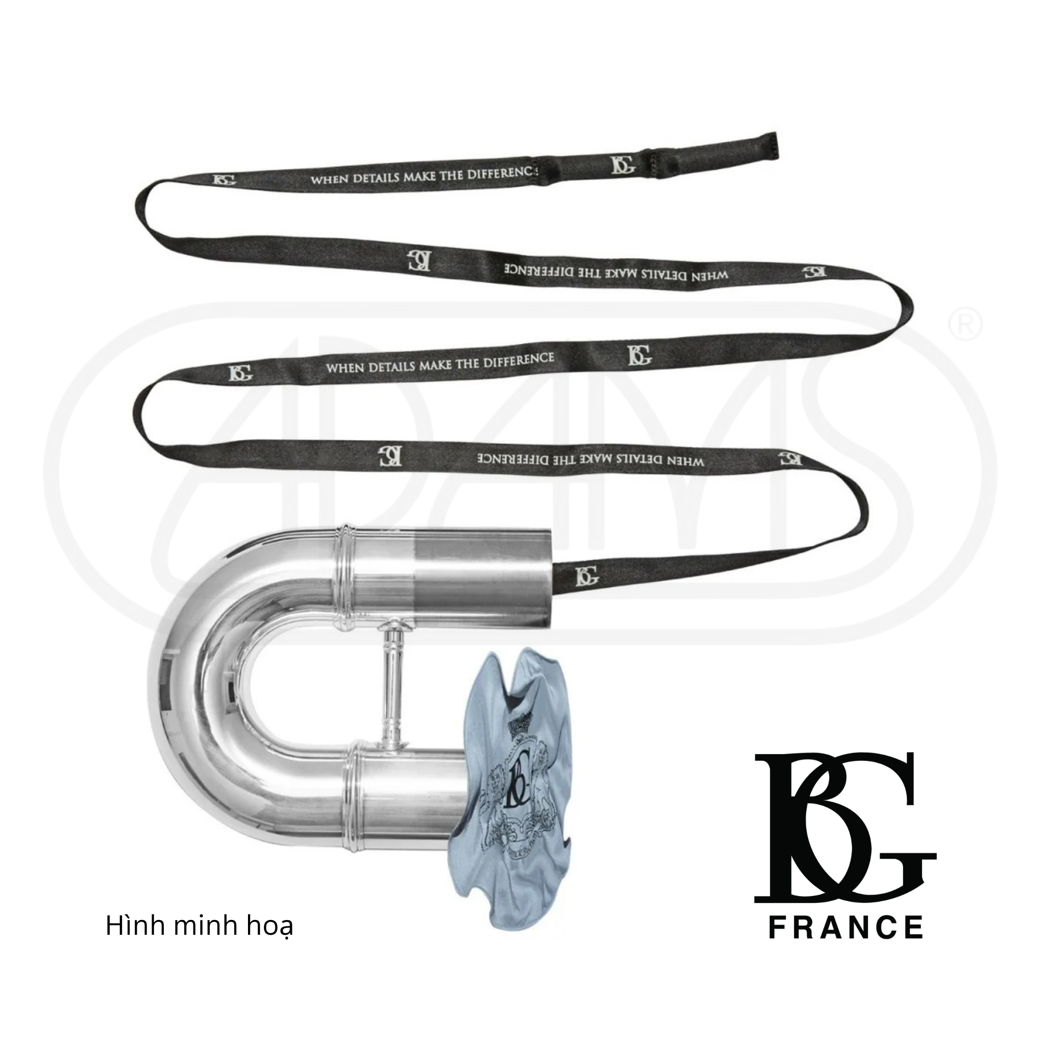  Khăn luồng lau kèn Alto Sax, Bass Cla, Bass Flute Microfiber Bamboo Silk BG France A30A 