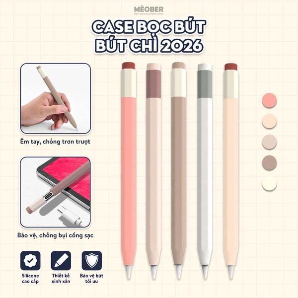 Case bọc bảo vệ bút Bút Chì by Mèober - Mỏng nhẹ, vừa khay đựng bút case iPad 