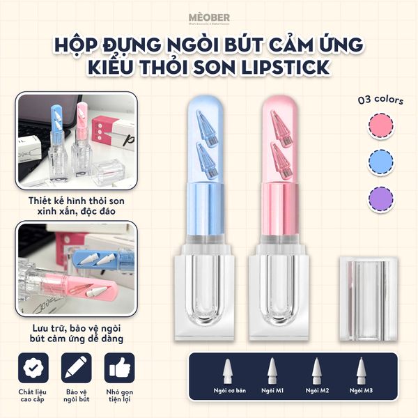  Hộp đựng ngòi bút cảm ứng kiểu thỏi son Lipstick 