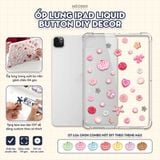  Ốp iPad Acrylic trong suốt Liquid DIY Button Decor Pro 11, Air 4/5/6/7, Gen7/8/9/10/11, Pro M4 - lưng trong suốt kèm nút và keo dán by MèoBer 