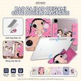  Bao da iPad Origami Cute Double Magnetic, Cover tháo rời & hít đôi dành cho iPad Gen, Pro 11, Air 2026, A16 v.v by MèoBer 