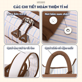  Balo chống sốc đa năng Caro Pastel 3-in-1 cho iPad & Laptop  - Siêu rộng, Chia Nhiều Ngăn phù hợp Đi Học Đi Làm, Du Lịch by MèoBer 