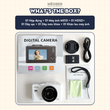  [Tặng thẻ nhớ] Máy Chụp Hình Digital MX10 UltraHD - Chụp giả lập màu phim 64MP, quay video 4K, màn hình lật, tích hợp Wi-Fi by MèoBer 