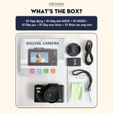  [Tặng thẻ nhớ] Máy Chụp Hình Digital MX10 UltraHD - Chụp giả lập màu phim 64MP, quay video 4K, màn hình lật, tích hợp Wi-Fi by MèoBer 