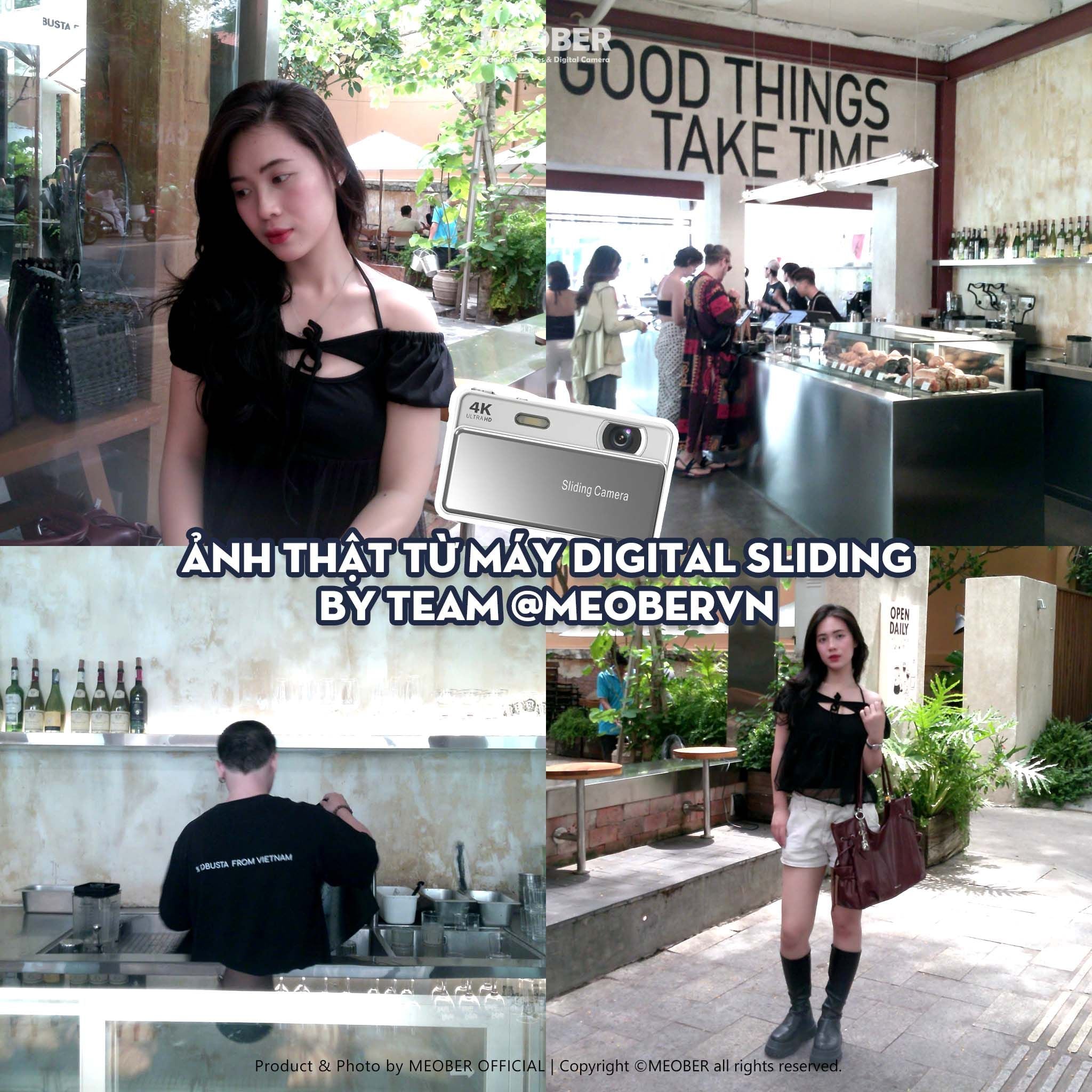  [Tặng thẻ nhớ] Máy Chụp Hình Nắp Trượt Digital Sliding - Chụp giả lập màu phim, quay video 4K by MèoBer 