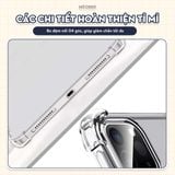  Ốp iPad Acrylic trong suốt Liquid DIY Button Decor Pro 11, Air 4/5/6/7, Gen7/8/9/10/11, Pro M4 - lưng trong suốt kèm nút và keo dán by MèoBer 