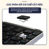  Bàn phím gập kiêm giá đỡ Foldable Keyboard dành cho iPad, Smartphone, Laptop, kết nối Bluetooth 3-in-1, stand cover tháo rời by MèoBer 