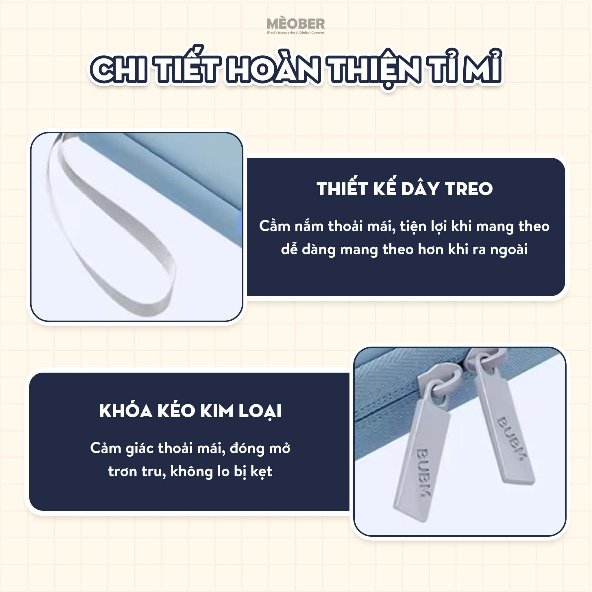  Túi chống sốc cho iPad & Laptop Basic Pastel - Chia ngăn thông minh, bảo vệ tối đa by MèoBer 