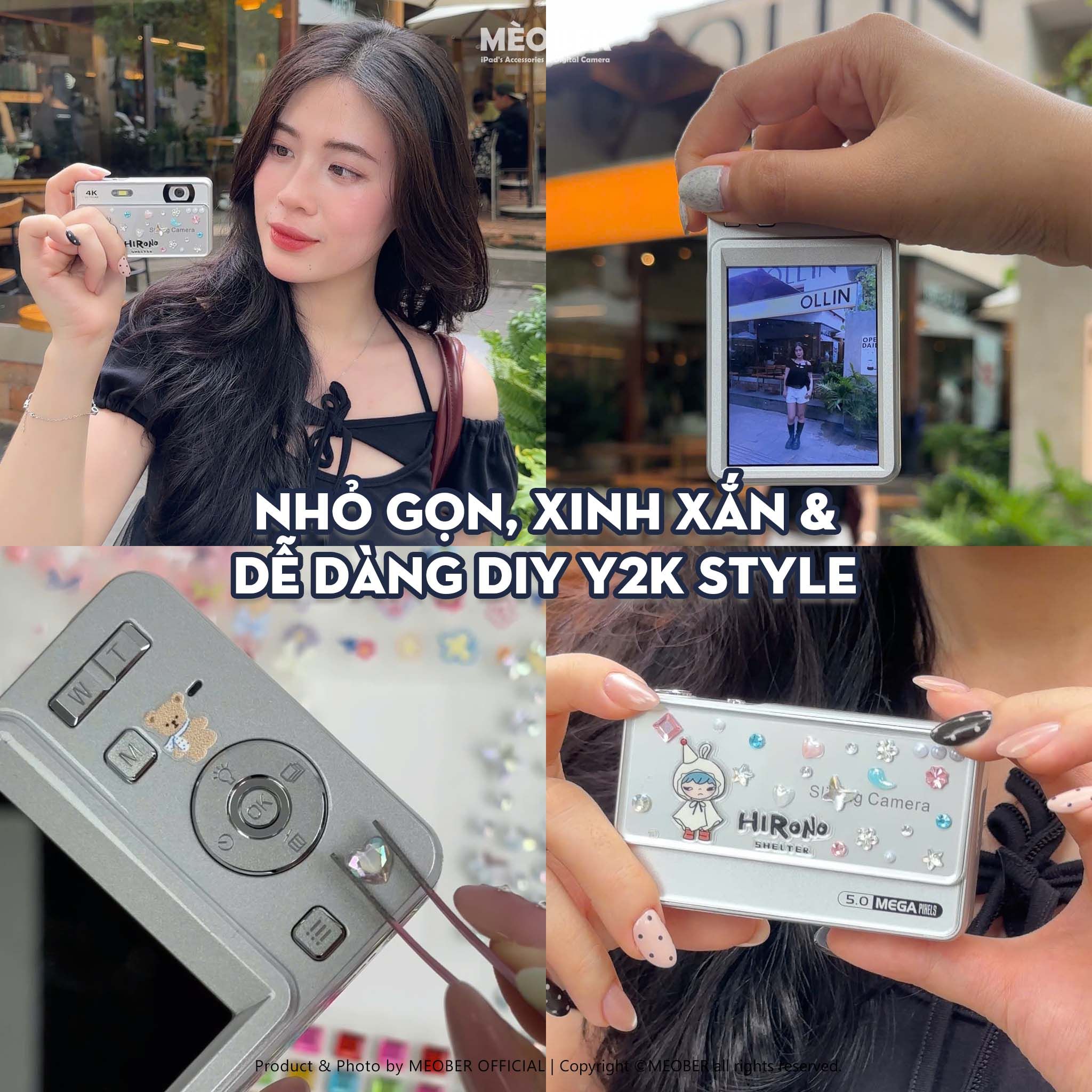  [Tặng thẻ nhớ] Máy Chụp Hình Nắp Trượt Digital Sliding - Chụp giả lập màu phim, quay video 4K by MèoBer 