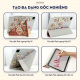  Bao da iPad Cute Origami Daily khe bút cố định gấp xếp xoay 360 cho Pro 11, Mini 6/7, Air 4/5/6/7, Gen7/8/9/10/11, Pro M4 by MèoBer 