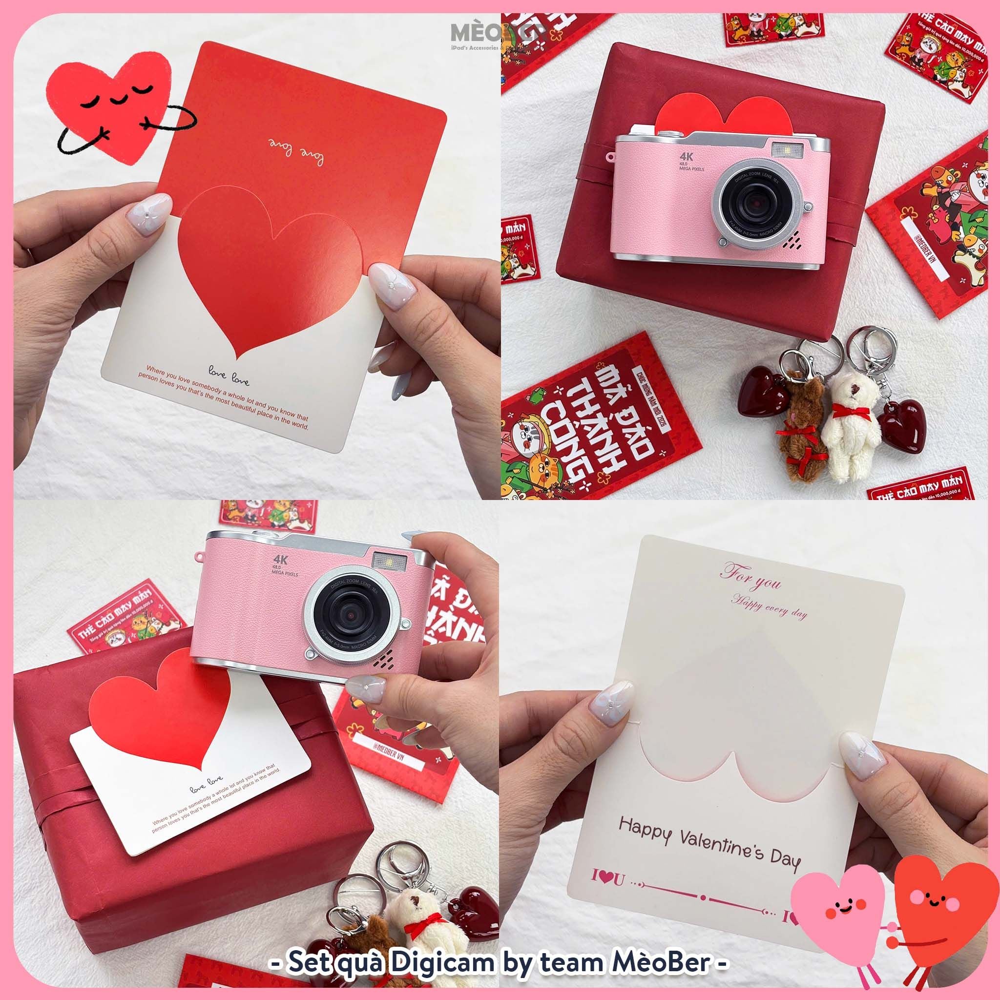  COMBO SET QUÀ VALENTINE DIGICAM - MÁY ẢNH KĨ THUẬT SỐ - READY TO GIFT BY MÈOBER 