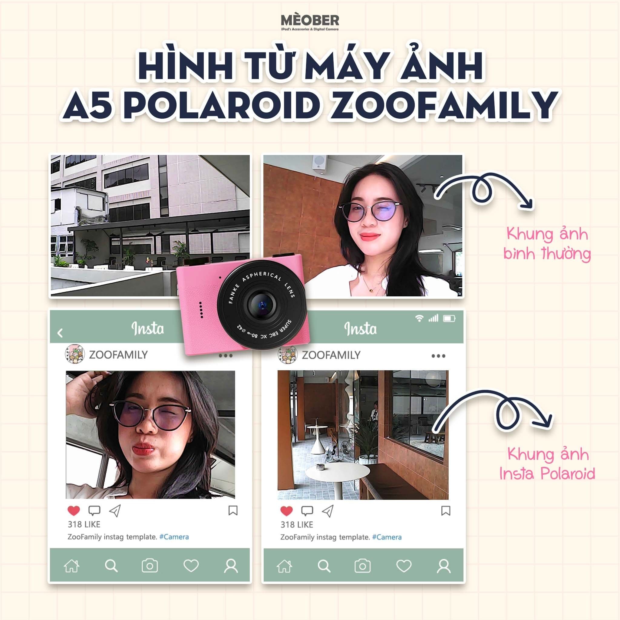  Máy Ảnh Móc Khóa Series Charmera Mini S5 Insta & A5 Polaroid ZooFamily – Chụp 64MP, quay video, filter & sticker độc quyền Y2K by MèoBer 