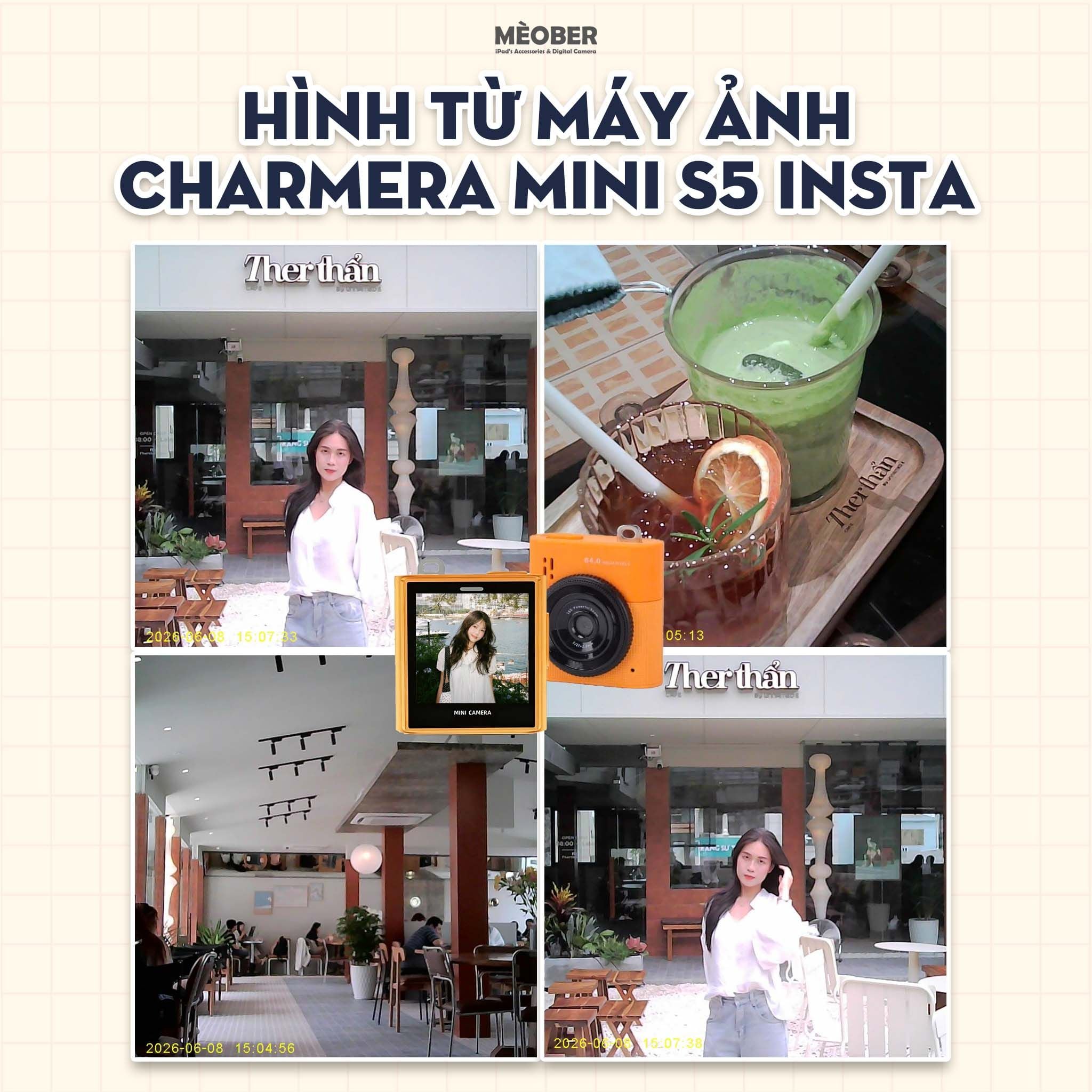  Máy Ảnh Móc Khóa Series Charmera Mini S5 Insta & A5 Polaroid ZooFamily – Chụp 64MP, quay video, filter & sticker độc quyền Y2K by MèoBer 