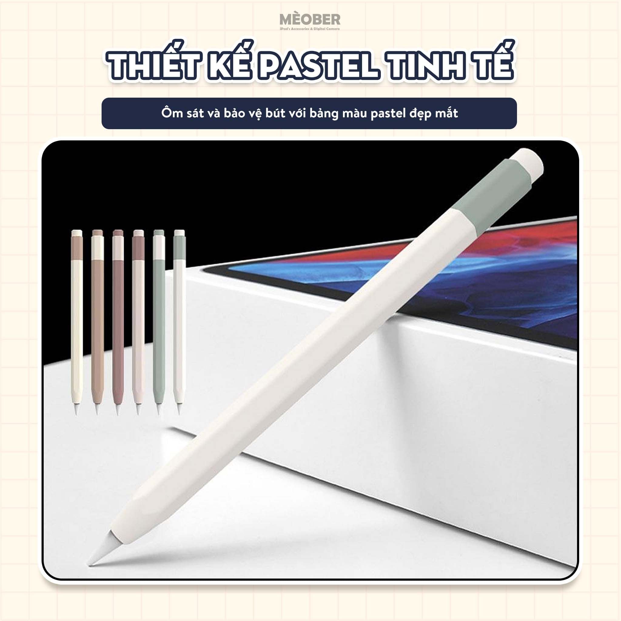  Case bọc bảo vệ bút Bút Chì by Mèober - Mỏng nhẹ, vừa khay đựng bút case iPad 