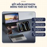  Bàn phím gập kiêm giá đỡ Foldable Keyboard dành cho iPad, Smartphone, Laptop, kết nối Bluetooth 3-in-1, stand cover tháo rời by MèoBer 