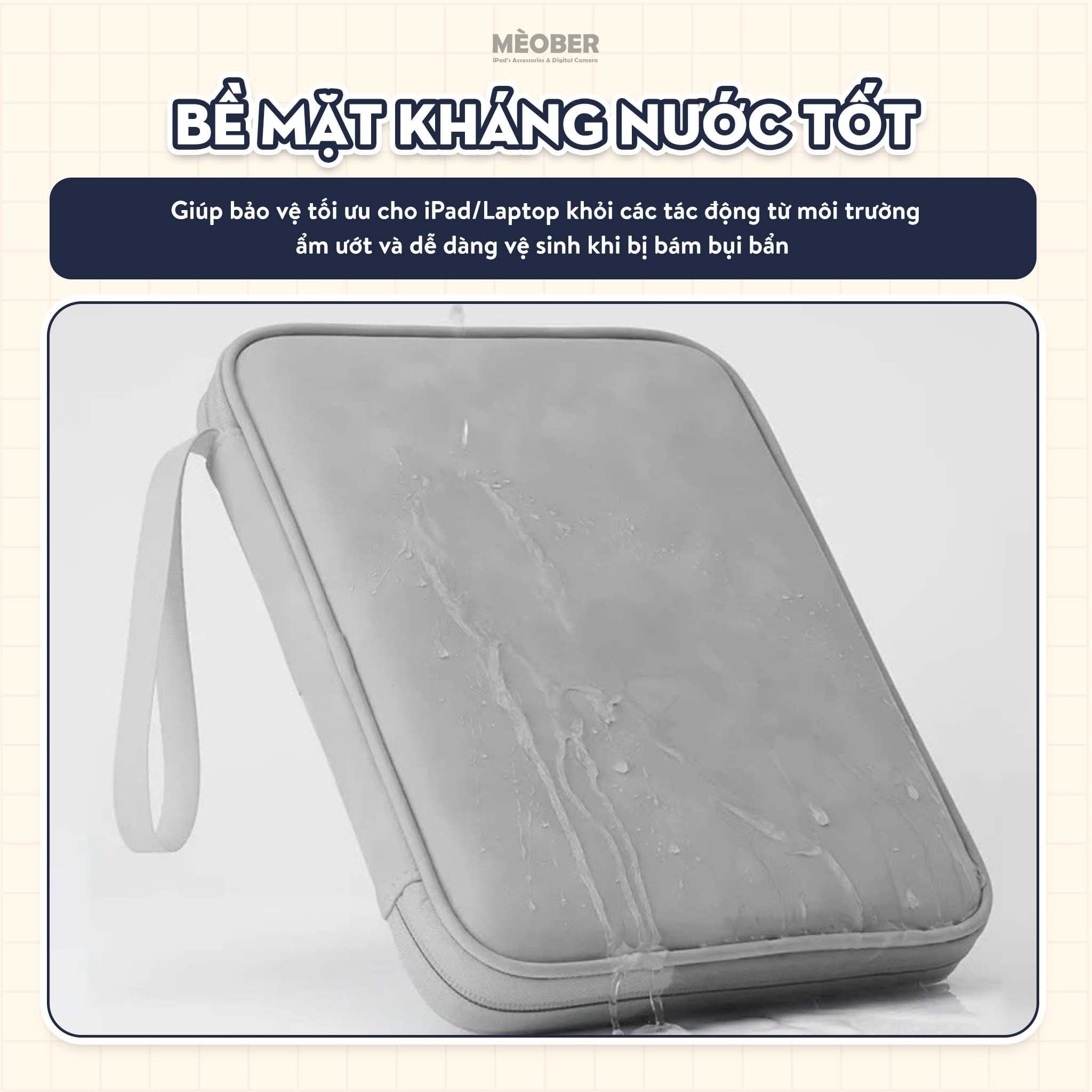  Túi chống sốc cho iPad & Laptop Basic Pastel - Chia ngăn thông minh, bảo vệ tối đa by MèoBer 