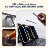  [2025] Bao da iPad Kèm Bàn Phím Smart Keyboard V2 tháo rời, xoay dọc dành cho Gen 10/11 A16, Air 4/5/6/7, Pro11 M1/2/4 by Meober 