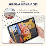  Bao da iPad Cute Origami PMART khe bút cố định gấp xếp xoay 360 cho Pro 11, Mini 6/7, Air 4/5/6/7, Gen7/8/9/10/11, Pro M4 by MèoBer 