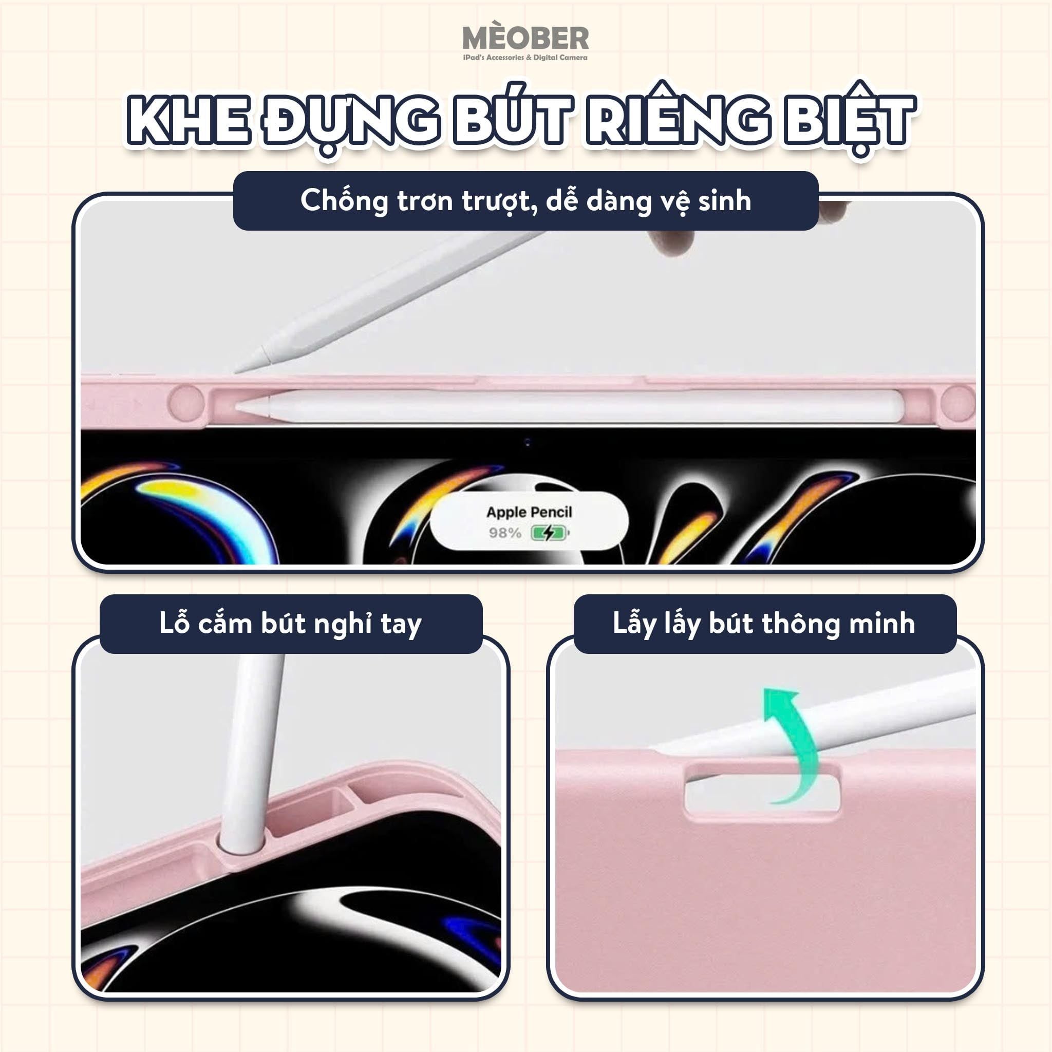  Bao da iPad Ultra Stand Cover - Có chân đứng xoay ngang dọc, siêu chống sốc by MèoBer 