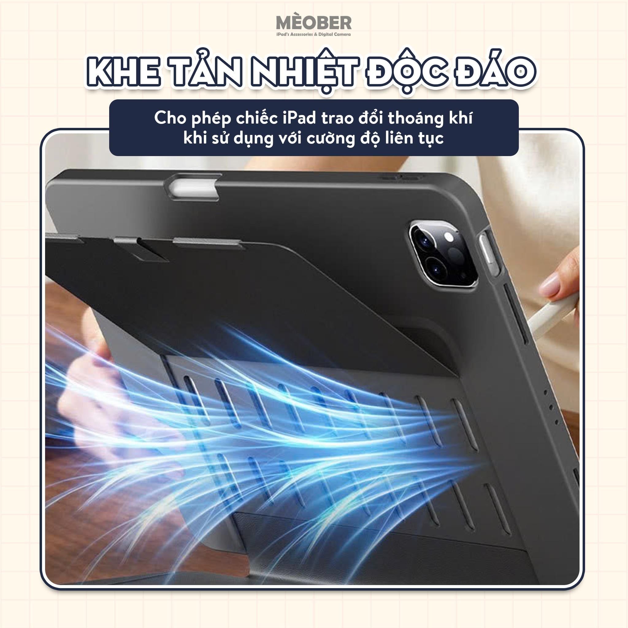  Bao da iPad Ultra Stand Cover - Có chân đứng xoay ngang dọc, siêu chống sốc by MèoBer 