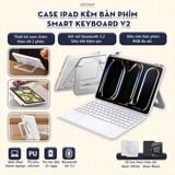  [2025] Bao da iPad Kèm Bàn Phím Smart Keyboard V2 tháo rời, xoay dọc dành cho Gen 10/11 A16, Air 4/5/6/7, Pro11 M1/2/4 by Meober 