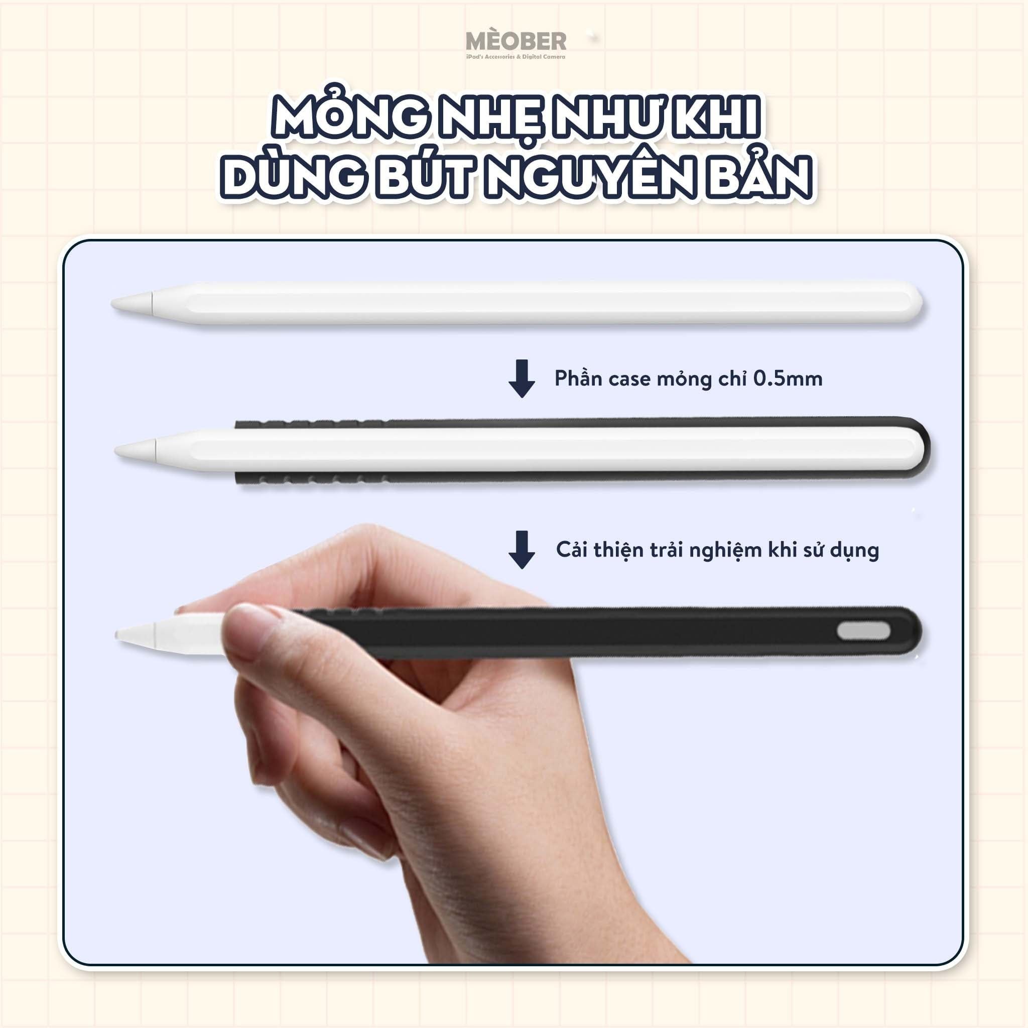 Case bọc bảo vệ bút Slim 2026 by Mèober - Siêu mỏng, vừa khay đựng bút case iPad 