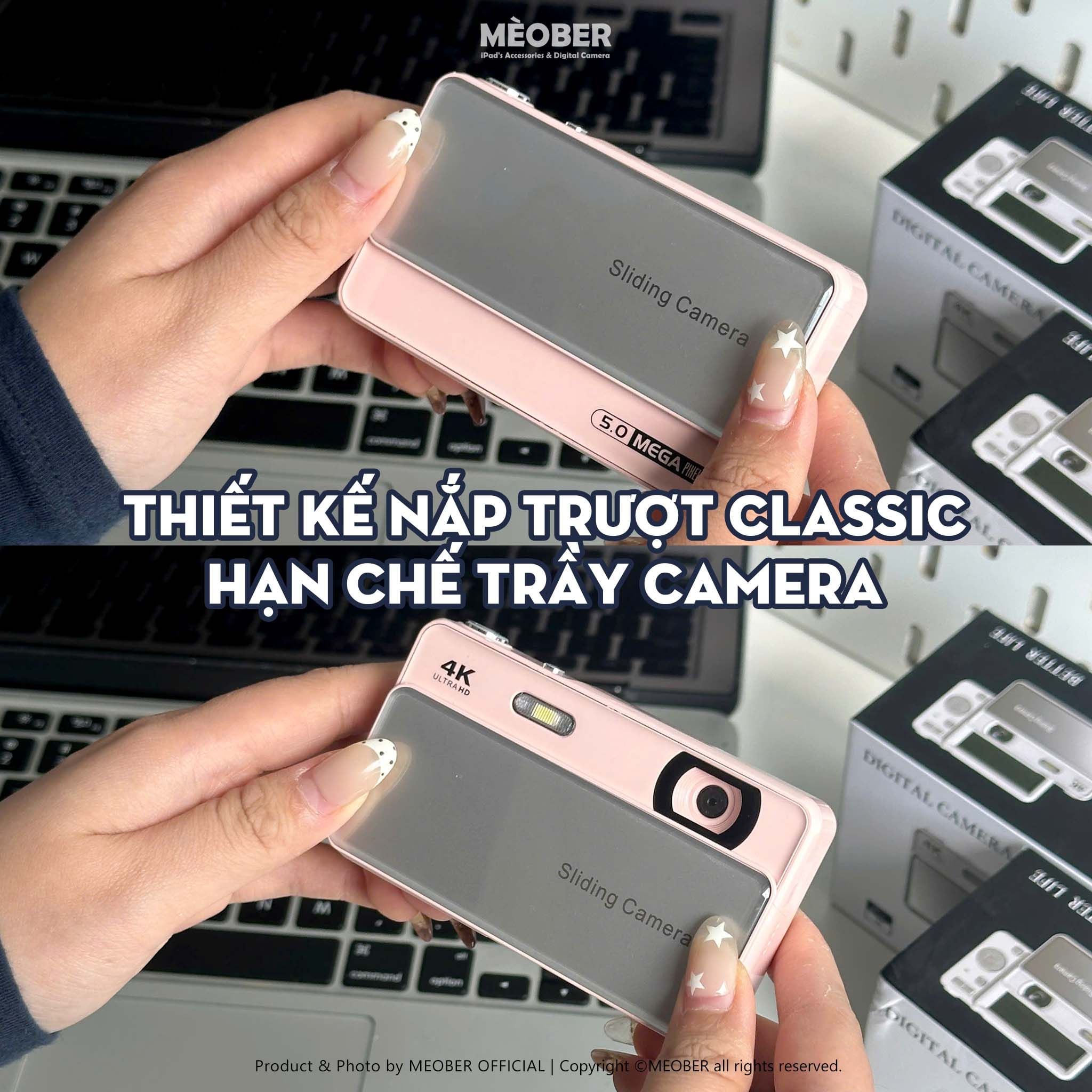  [Tặng thẻ nhớ] Máy Chụp Hình Nắp Trượt Digital Sliding - Chụp giả lập màu phim, quay video 4K by MèoBer 