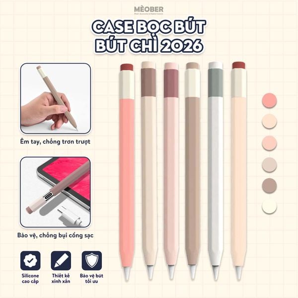  Case bọc bảo vệ bút Bút Chì by Mèober - Mỏng nhẹ, vừa khay đựng bút case iPad 