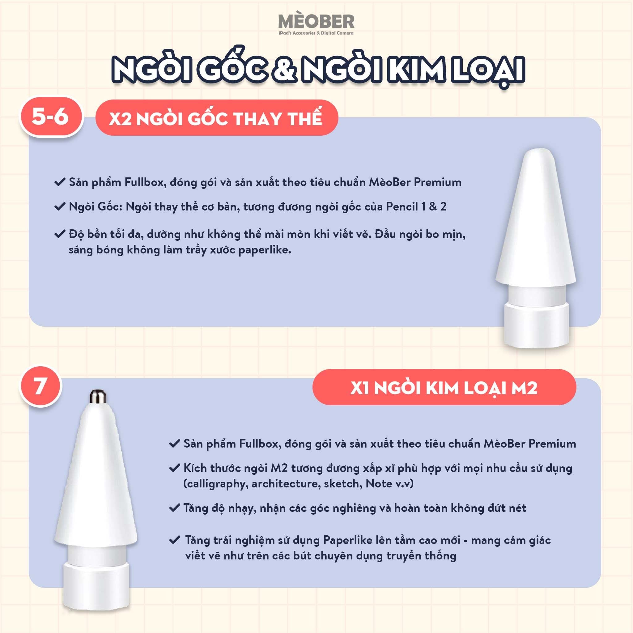  Combo phụ kiện iPad Pro Pack - Gồm 01 Bút Cảm ứng, 01 Ốp Origami khe bút cố định, 01 dán màn hình Paperlike Pro, 01 Khăn Microfiber by MèoBer 