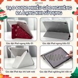  Bao da iPad Cute Origami/Gập 3 XMAS khe bút cố định gấp xếp cho Pro 11, Mini 6/7, Air 4/5/6/7, Gen7/8/9/10/11, Pro M4 by MèoBer 