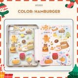  Bao da iPad Cute Origami/Gập 3 XMAS khe bút cố định gấp xếp cho Pro 11, Mini 6/7, Air 4/5/6/7, Gen7/8/9/10/11, Pro M4 by MèoBer 