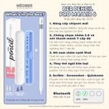  Bút cảm ứng BerPencil Pro dành cho iPad - Chống chạm nhầm, chuyển chữ viết thành văn bản, sạc nam châm by MèoBer 