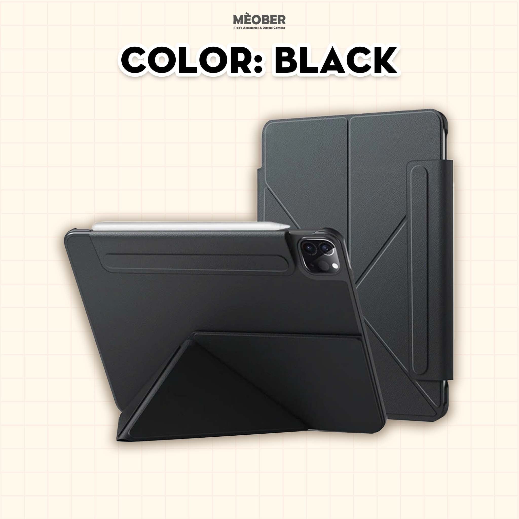  [2026] Bao da iPad nam châm Pyramid Slim Magnetic - Siêu mỏng hít lưng iPad, có viền bảo vệ dành cho Pro M1/M2, M4, Air 4/5/6, Gen 10/11 A16, Mini 6/7 by MèoBer 