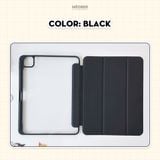  Bao da iPad Basic Acrylic tối giản, lưng trong suốt, chống vỡ, chống ố, cho Air4/5/6/7-Pro11-Gen5/6/7/8/9/10/11-ProM4 