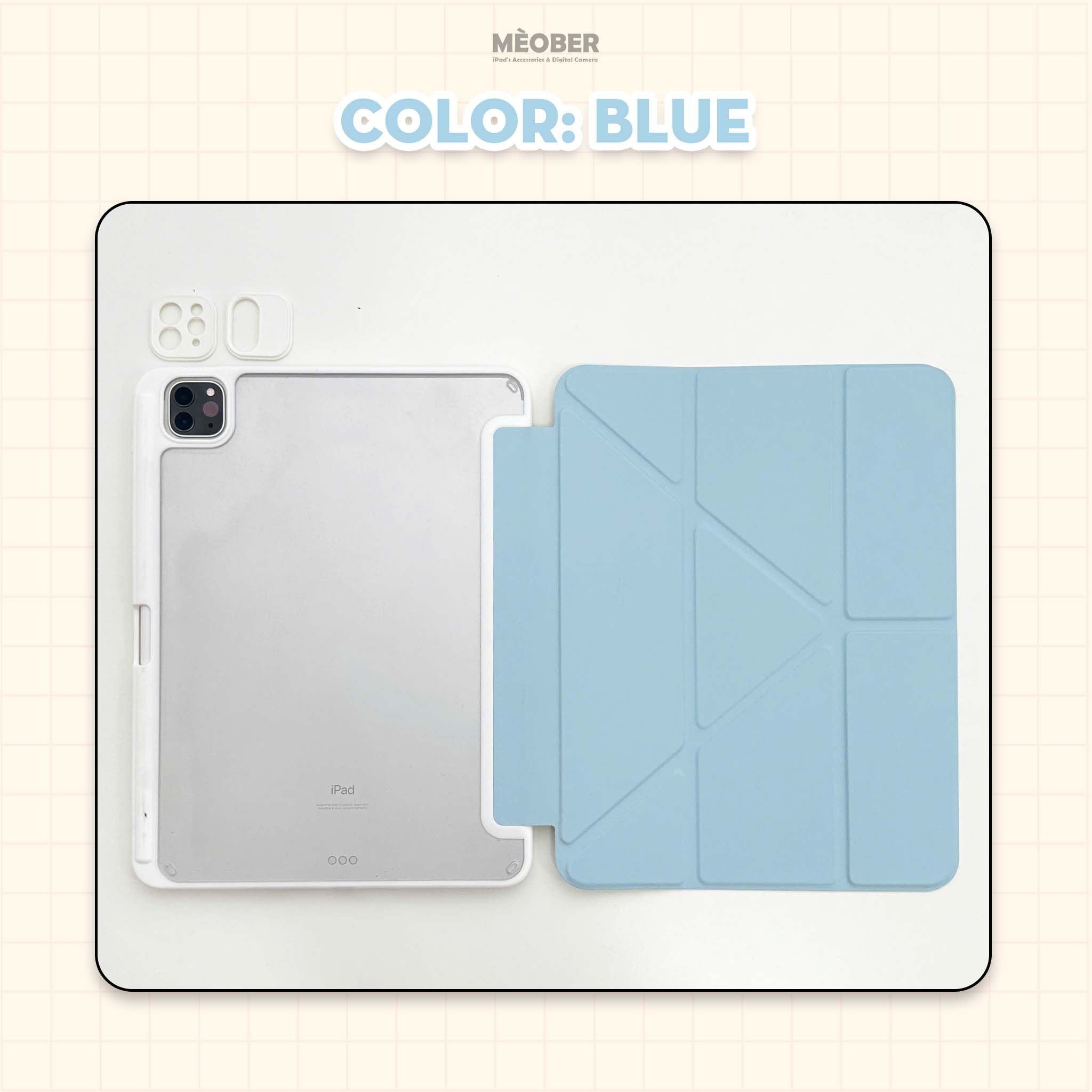  Bao da iPad Origami Pastel, gấp xếp xoay 360 cho Pro 11, Mini 6/7, Air 4/5/6/7, Gen10/11 A16, Pro M4 - lưng trong viền đồng màu by MèoBer 