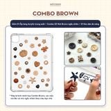 Ốp iPad Acrylic trong suốt Liquid DIY Button Decor Pro 11, Air 4/5/6/7, Gen7/8/9/10/11, Pro M4 - lưng trong suốt kèm nút và keo dán by MèoBer 