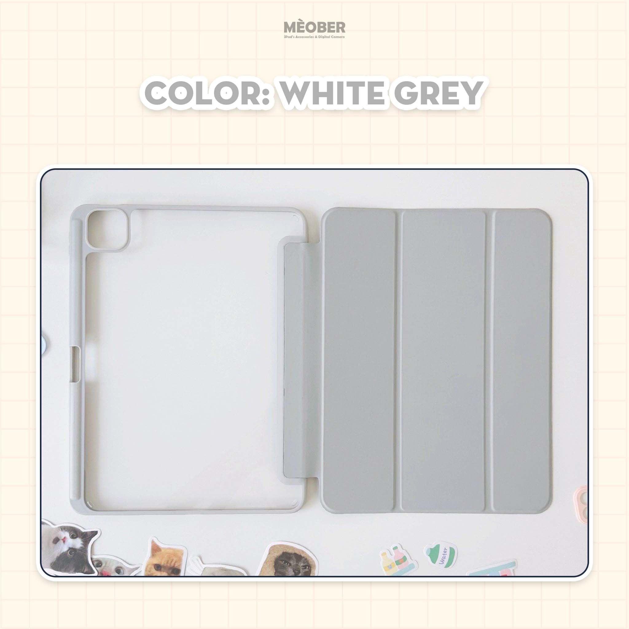  Bao da iPad Basic Acrylic tối giản, lưng trong suốt, chống vỡ, chống ố, cho Air4/5/6/7-Pro11-Gen5/6/7/8/9/10/11-ProM4 