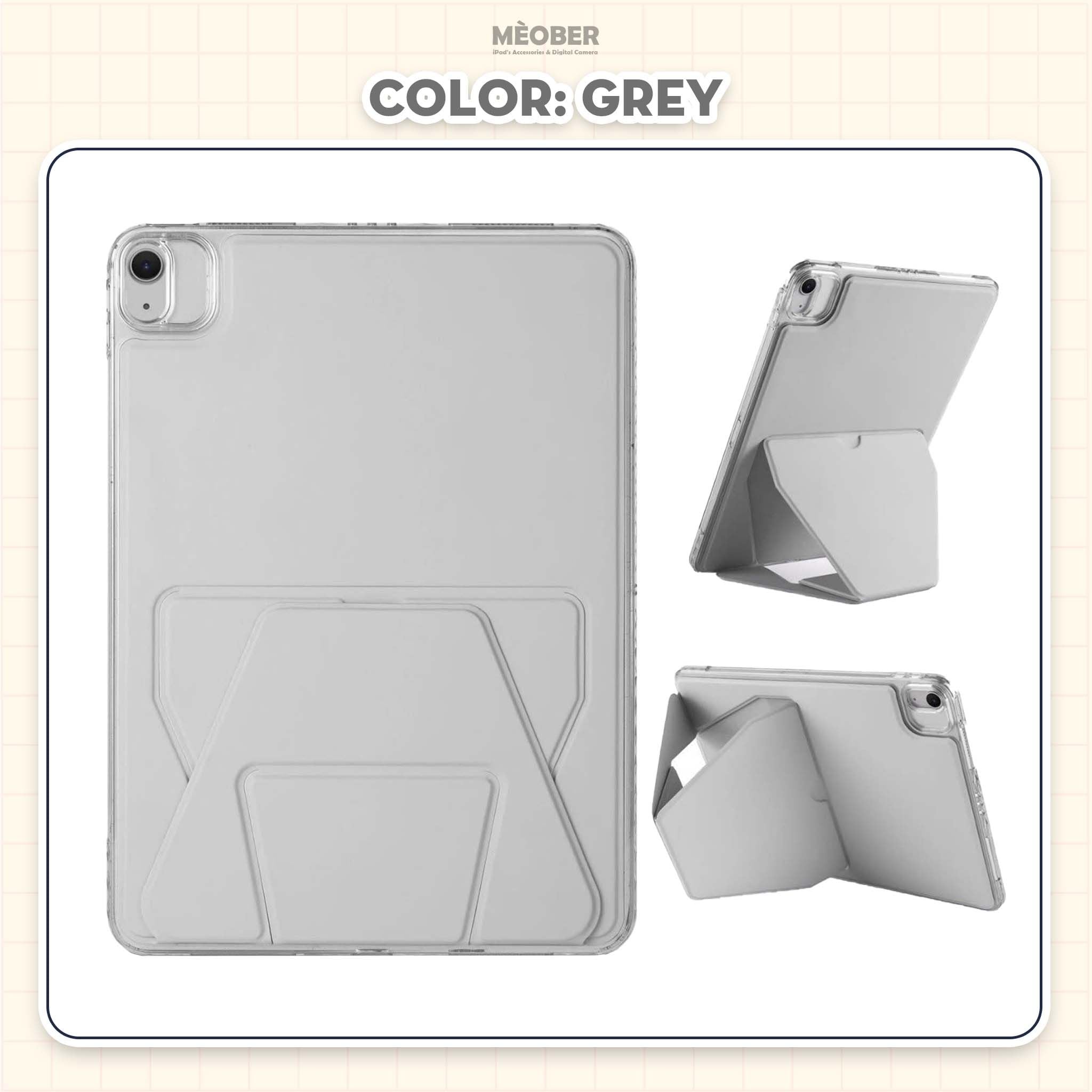  Ốp lưng iPad kiêm giá đỡ Basic Flexible Stand - Có chân đứng xoay ngang dọc, Chống sốc, va đập, Chống trầy xước by MèoBer 