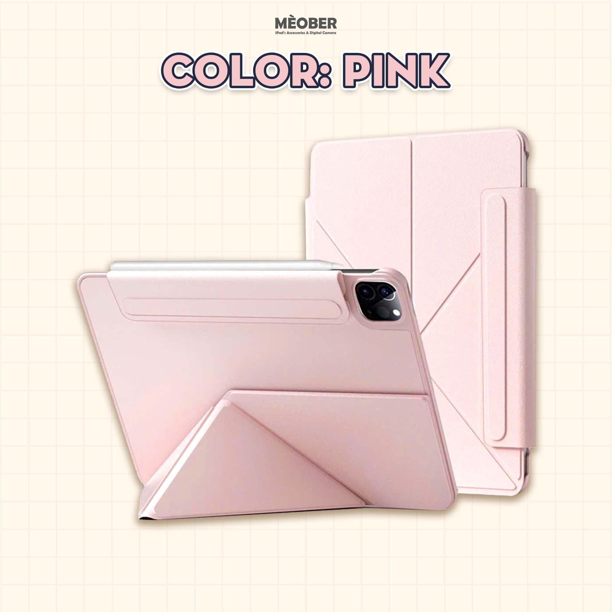 [2026] Bao da iPad nam châm Pyramid Slim Magnetic - Siêu mỏng hít lưng iPad, có viền bảo vệ dành cho Pro M1/M2, M4, Air 4/5/6, Gen 10/11 A16, Mini 6/7 by MèoBer 
