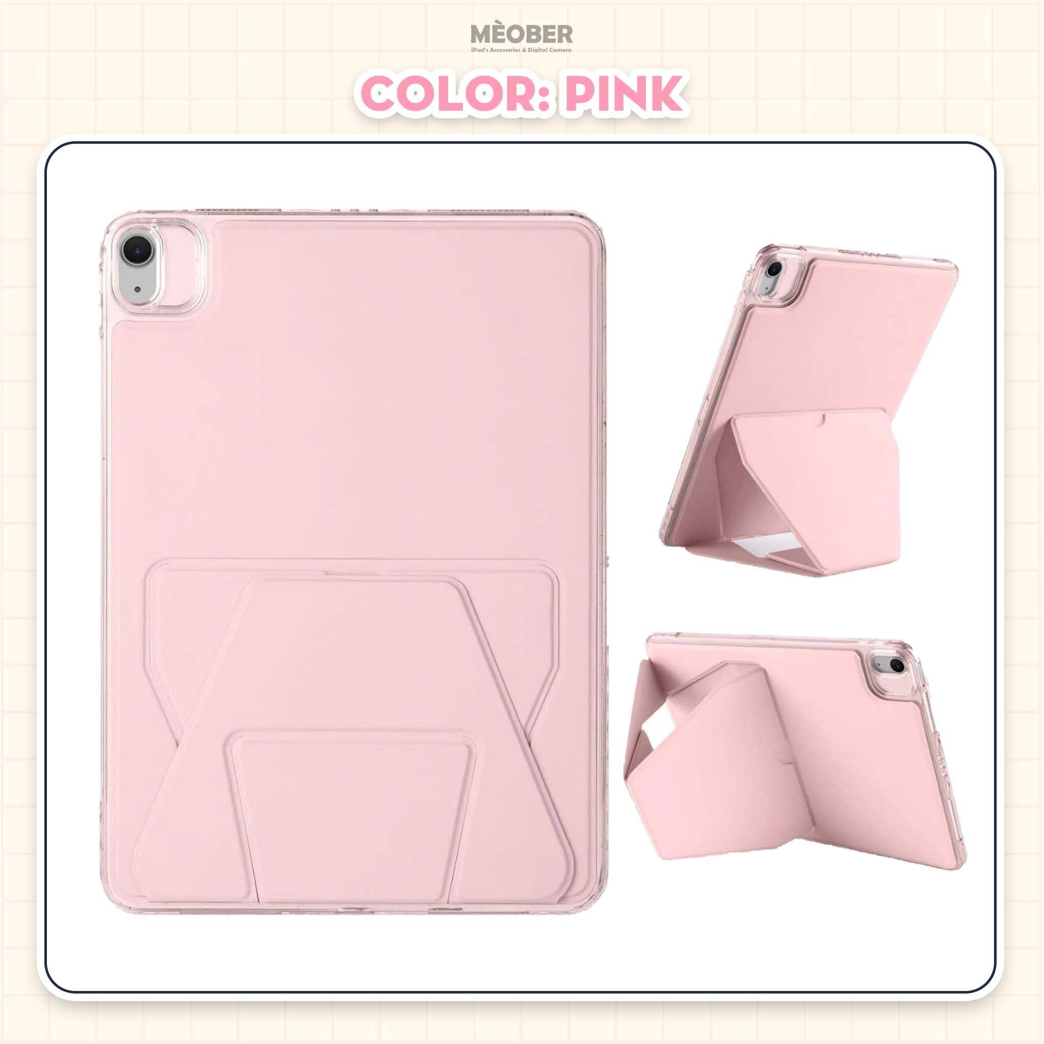  Ốp lưng iPad kiêm giá đỡ Basic Flexible Stand - Có chân đứng xoay ngang dọc, Chống sốc, va đập, Chống trầy xước by MèoBer 