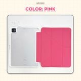  Bao da iPad Origami Pastel, gấp xếp xoay 360 cho Pro 11, Mini 6/7, Air 4/5/6/7, Gen10/11 A16, Pro M4 - lưng trong viền đồng màu by MèoBer 