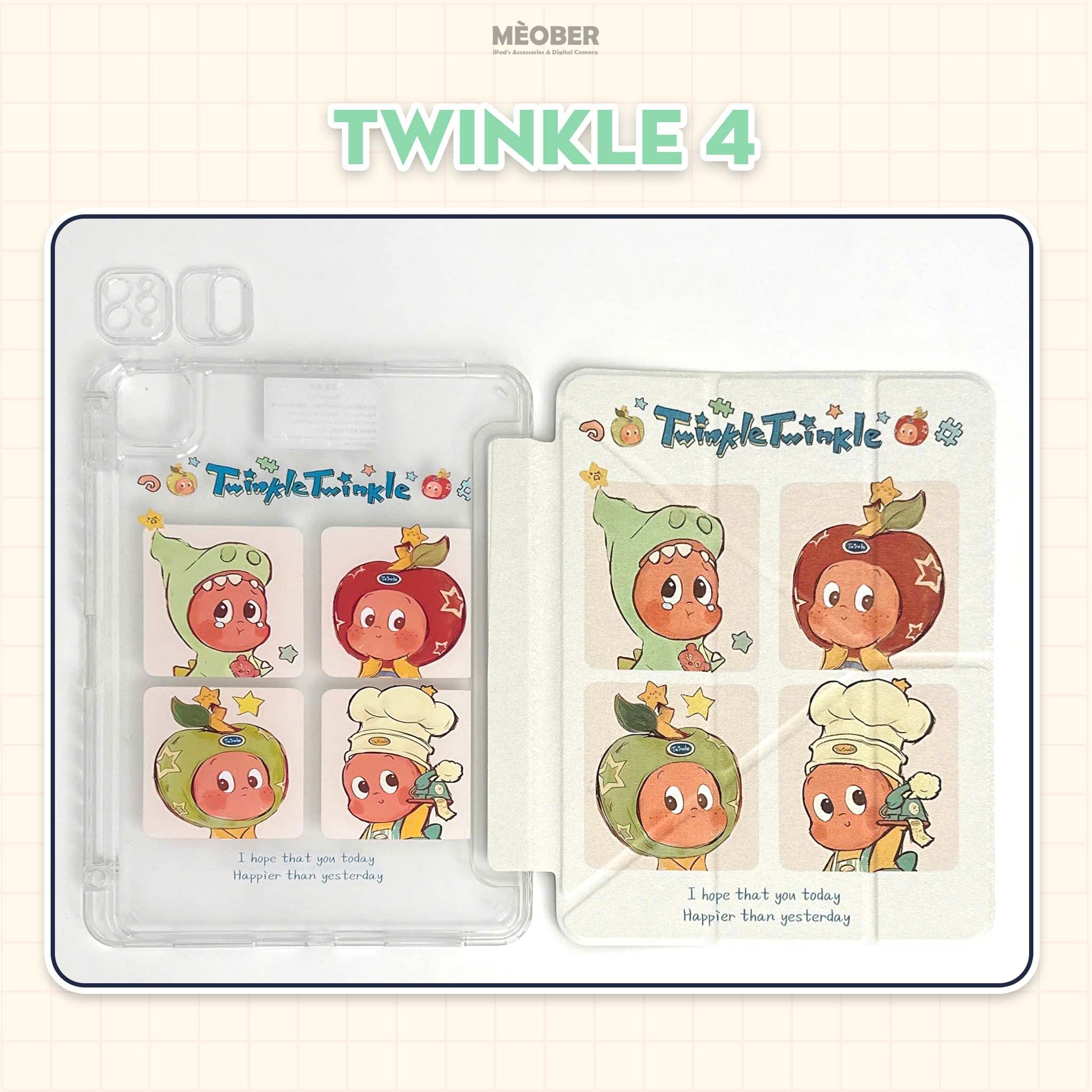  Bao da iPad Cute Origami PMART khe bút cố định gấp xếp xoay 360 cho Pro 11, Mini 6/7, Air 4/5/6/7, Gen7/8/9/10/11, Pro M4 by MèoBer 