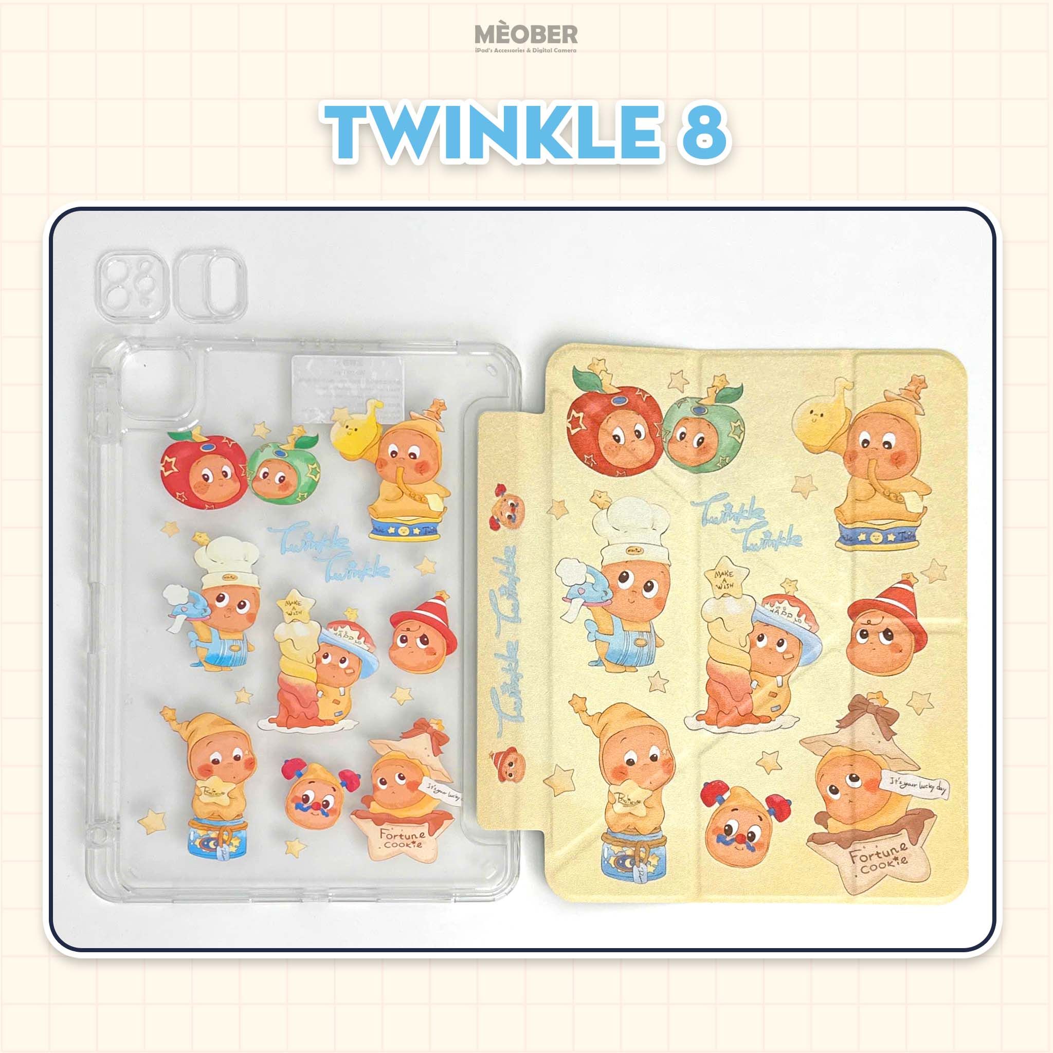  Bao da iPad Cute Origami PMART khe bút cố định gấp xếp xoay 360 cho Pro 11, Mini 6/7, Air 4/5/6/7, Gen7/8/9/10/11, Pro M4 by MèoBer 