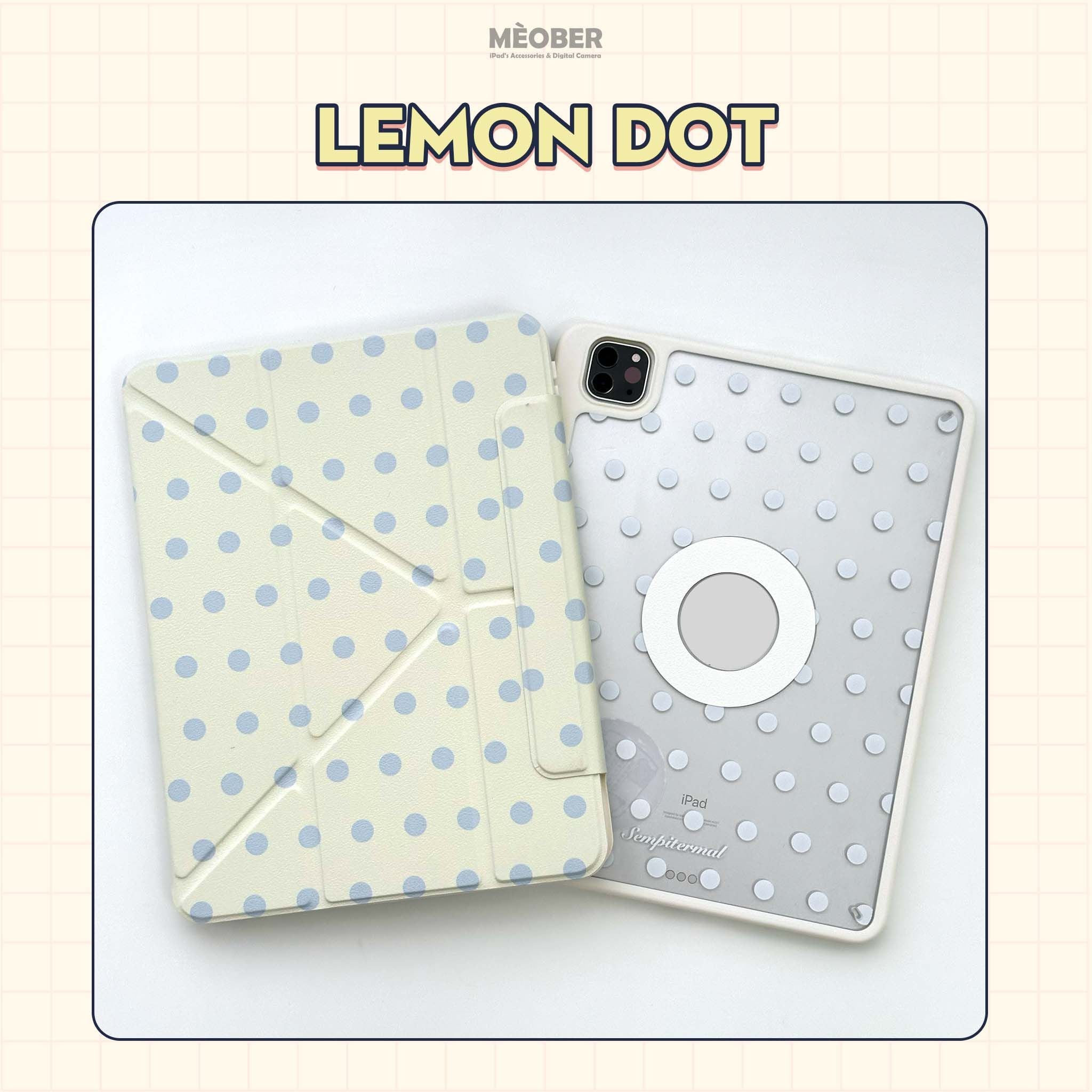  [New 2026] Bao da Cute Nam Châm Xoay x Origami dành cho iPad - Hỗ trợ tháo rời linh hoạt, siêu bảo vệ by MèoBer 