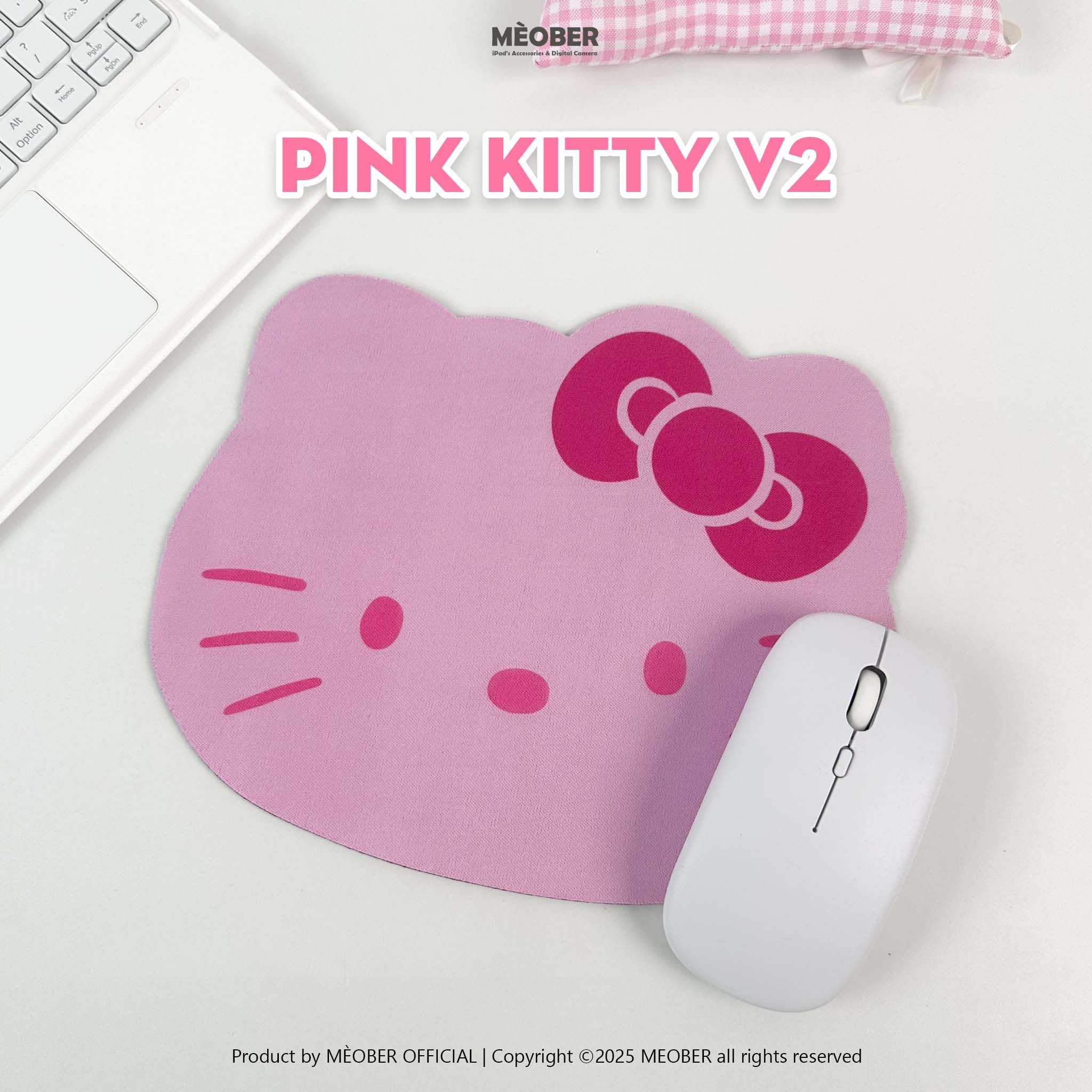  Lót Chuột Máy Tính Hello Kitty Phong Cách Dễ Thương, Chống Thấm Chống Trượt 2.0 - MEOBER.VN 