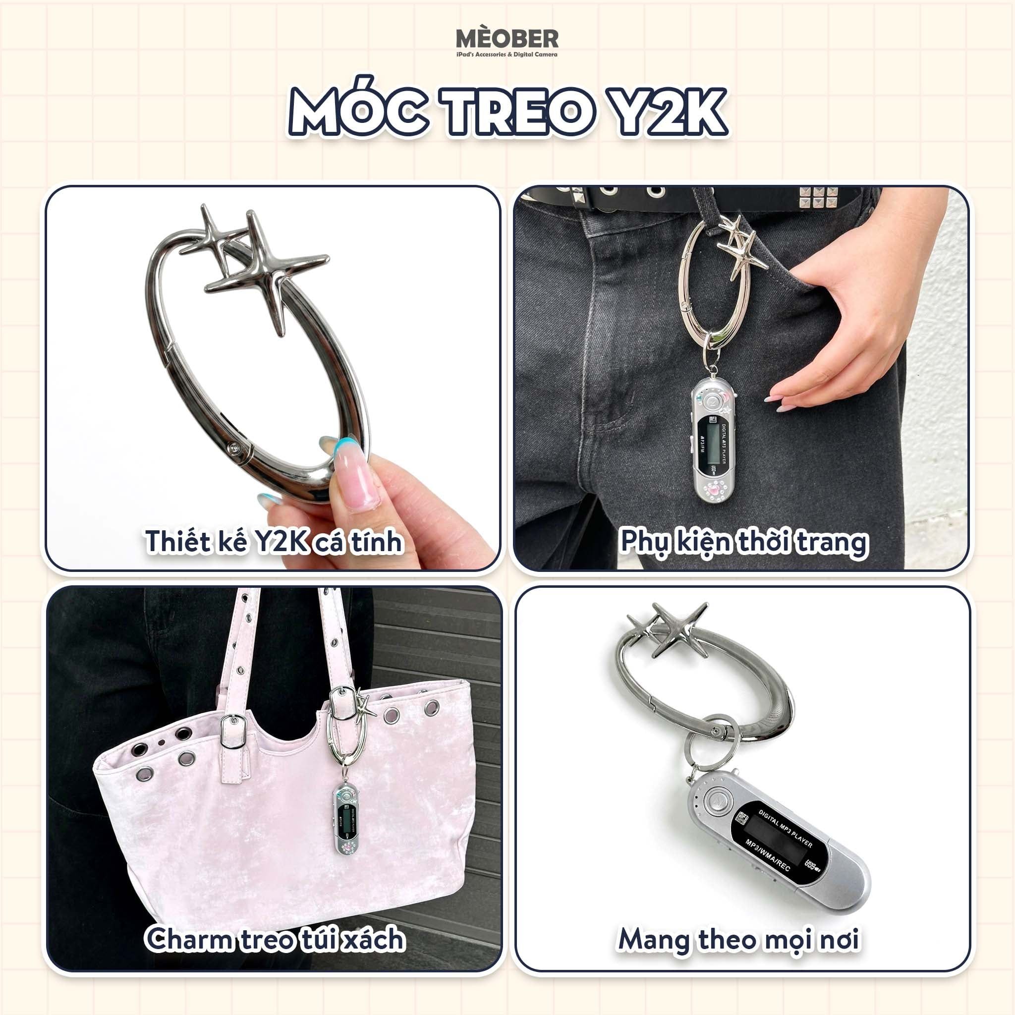  Máy nghe nhạc MP3 kỹ thuật số mini, màn hình LCD, hỗ trợ nghe Đài FM, lắp thẻ nhớ, vibe Y2K by MèoBer 