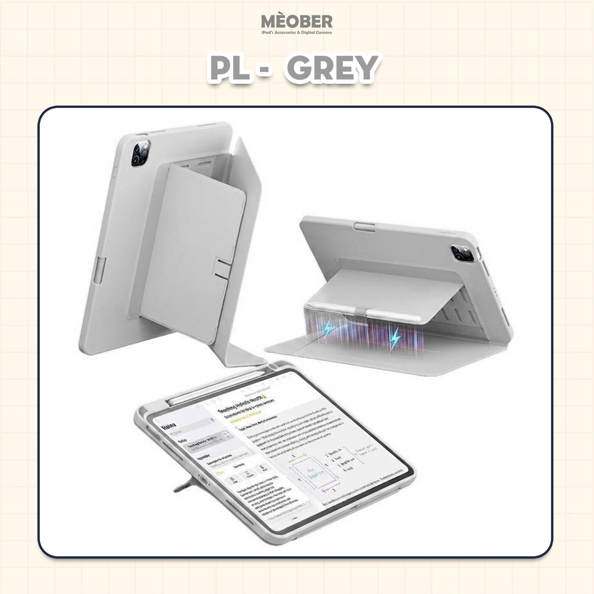  Bao da iPad Ultra Stand Cover - Có chân đứng xoay ngang dọc, siêu chống sốc by MèoBer 
