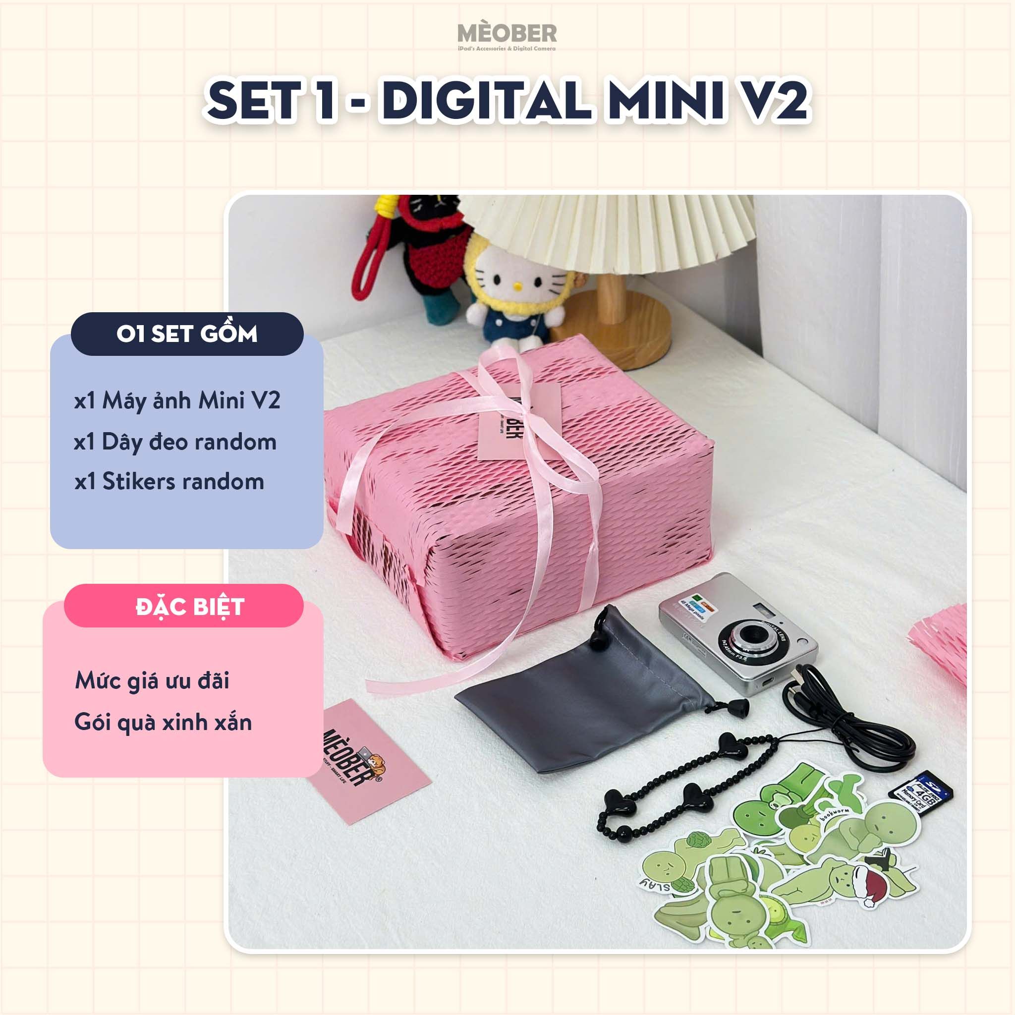  COMBO SET QUÀ DIGICAM - MÁY ẢNH KĨ THUẬT SỐ - READY TO GIFT BY MÈOBER 