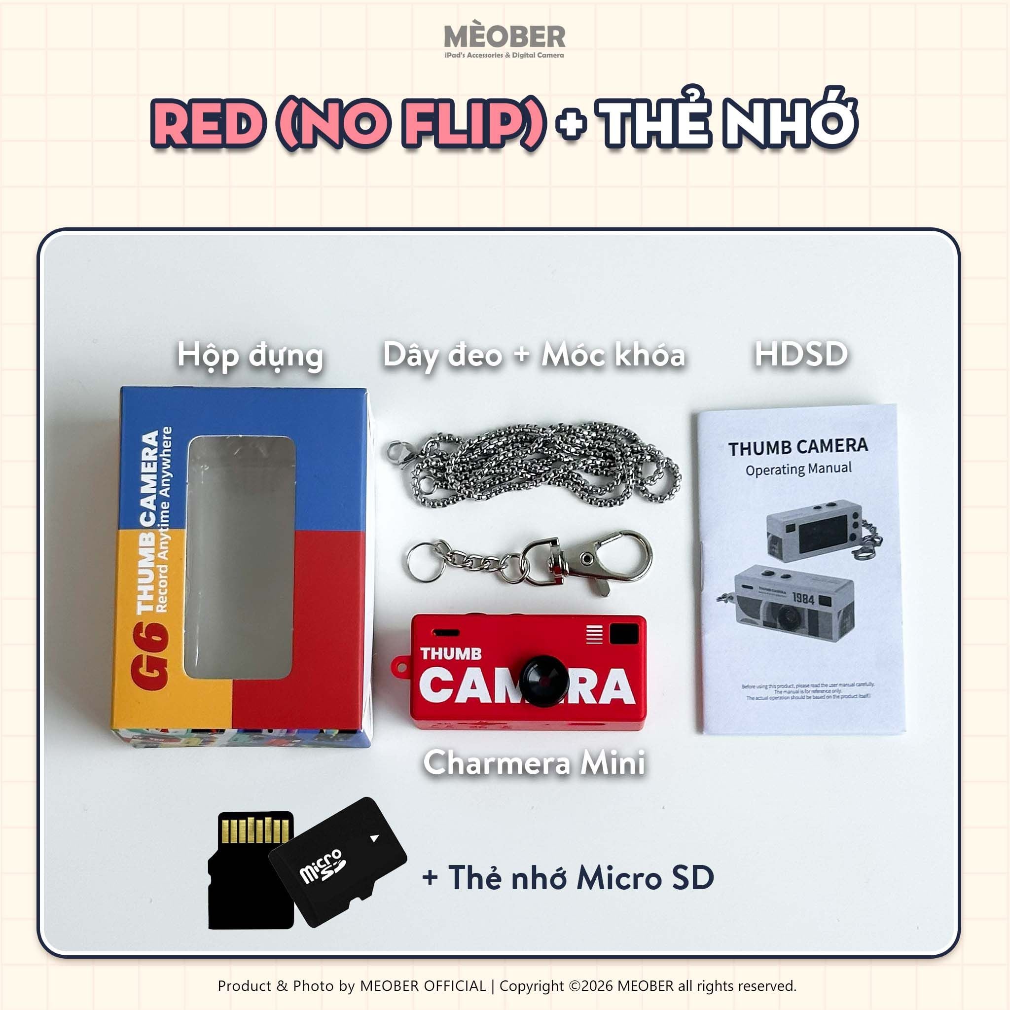  Máy ảnh kĩ thuật số digital Charmera Mini - quay chụp màu phim, màn hình lật, siêu mỏng nhỏ gọn by MèoBer 
